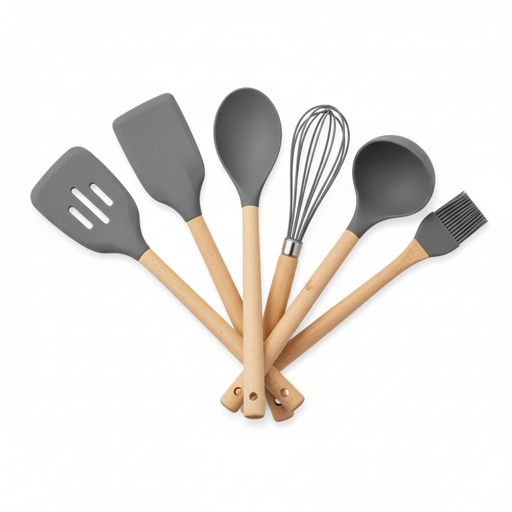 Set de 6 utensilios de silicona